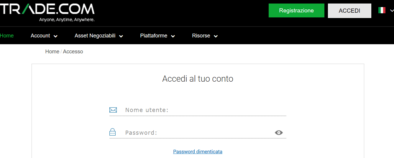 accesso online