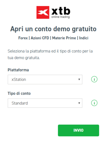 xtb tipi di conto