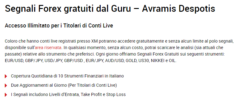 segnali di trading forex xm