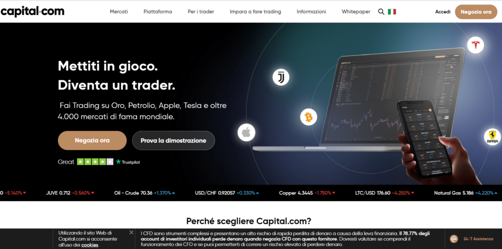 capital.com - top broker forex 2021 - scelto tra i migliori broker forex di brokerforex.it